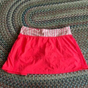 Lululemon Pace Rival Skirt in bright pink/orange